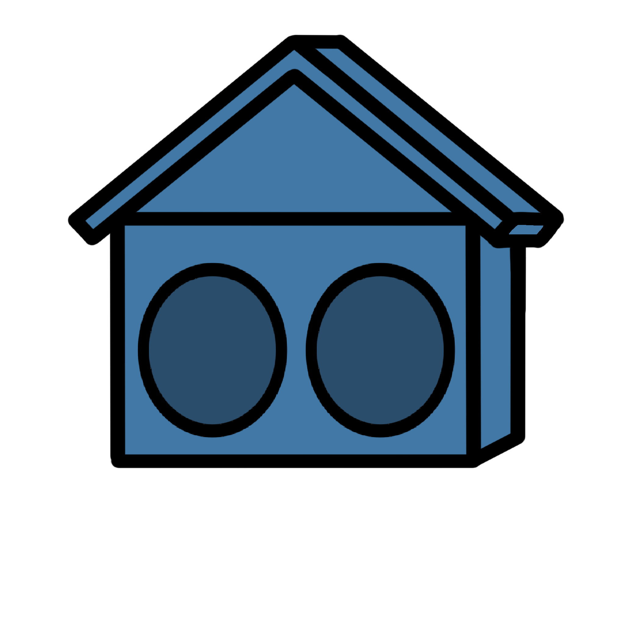 blue house